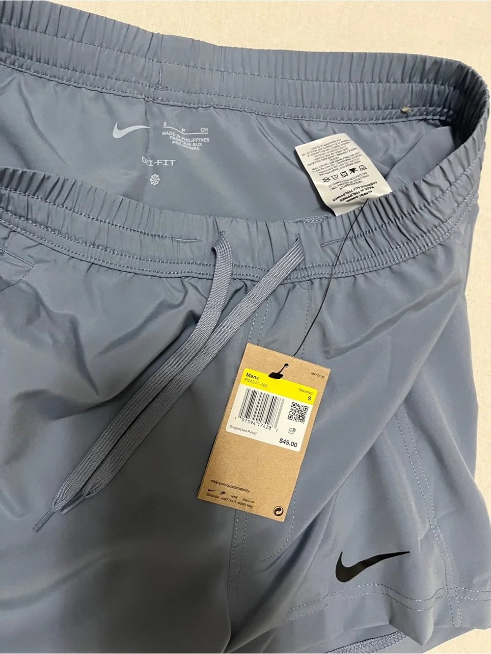 NWT Nike Form Men’s Dri-FIT 5”Unlined Ashen Slate Blue Sz Small Brand New
